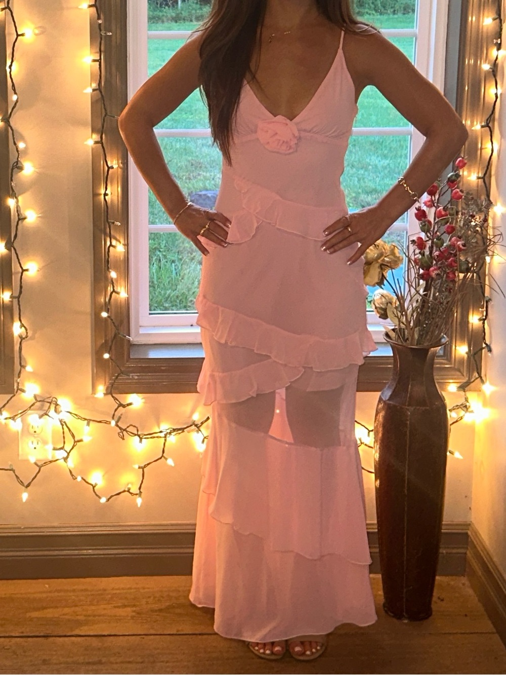 Pink maxi dress